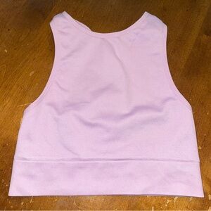 High neck sports bra crop top